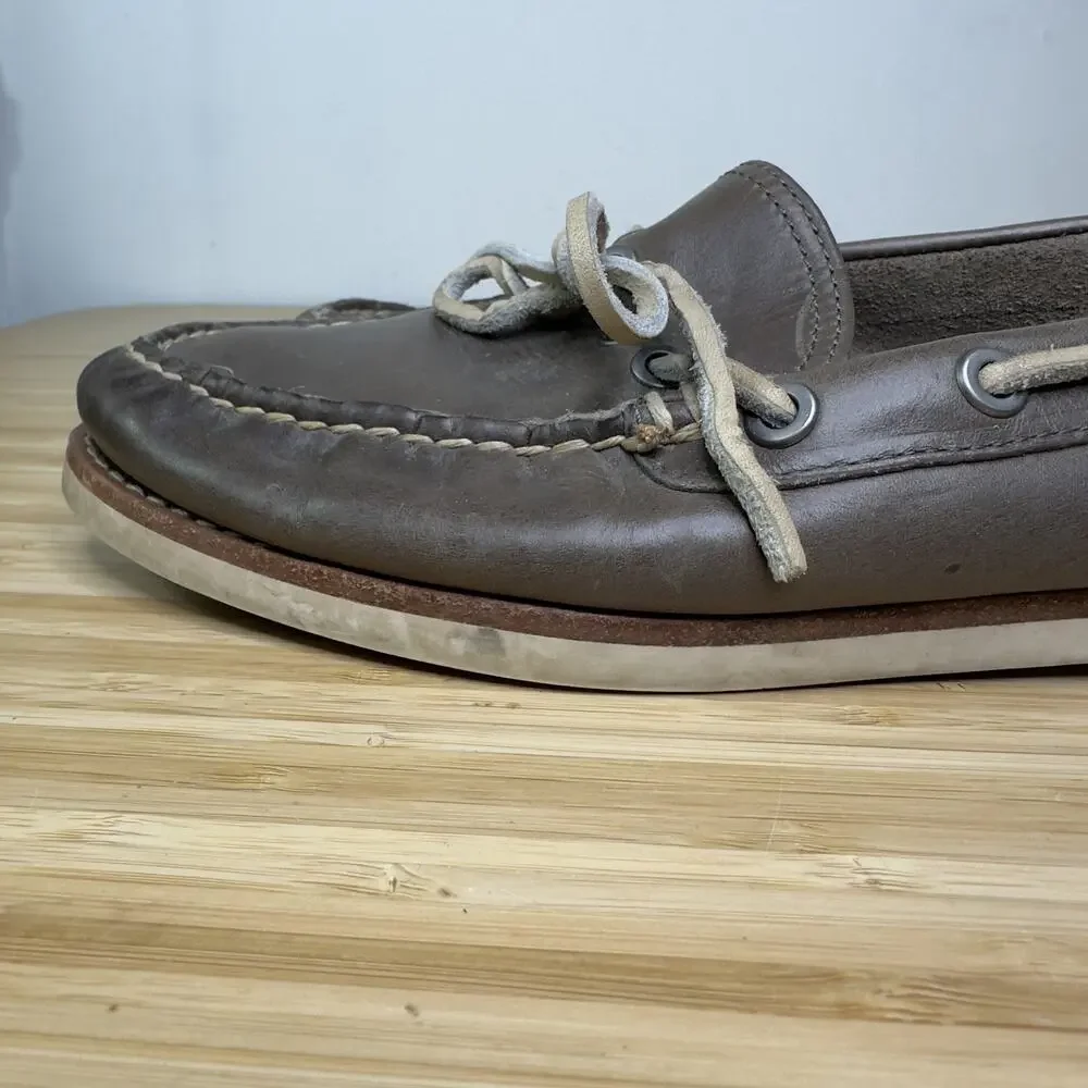 Frye‎ Sully Tie Shoes Mens Size 8.5 Leather Boat Casual Loafers Deck Moccasin